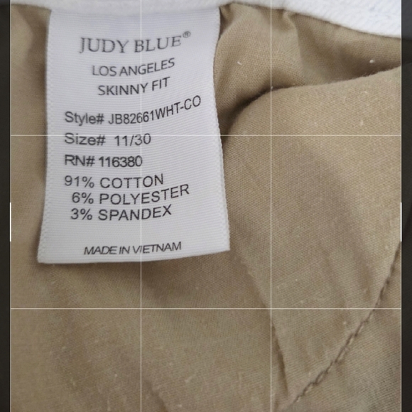 Judy Blue White Jeans Sunday Stroll High Rise Skinny JB82661 11/30 - Picture 6 of 6